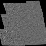 Mosaic of images taken by the Galileo spacecraft, showing surface features including lineae.  Public domain image, http://photojournal.jpl.nasa.gov/catalog/PIA01092
